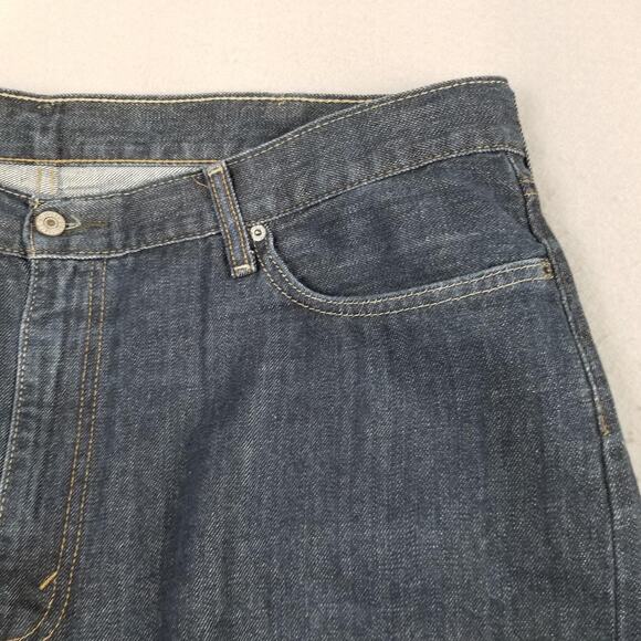 Levis 514 Jeans Mens 42x30 Blue Straight Leg 100% Cotton Zip Fly Classic Denim - Picture 4 of 14